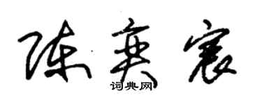 朱錫榮陳奕宸草書個性簽名怎么寫