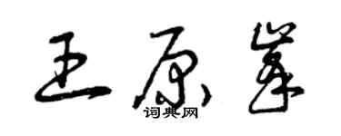 曾慶福王原峰草書個性簽名怎么寫