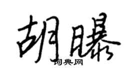 王正良胡曝行書個性簽名怎么寫