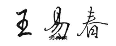 駱恆光王易春行書個性簽名怎么寫