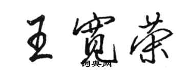 駱恆光王寬榮行書個性簽名怎么寫