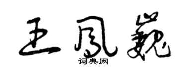 曾慶福王鳳巍草書個性簽名怎么寫