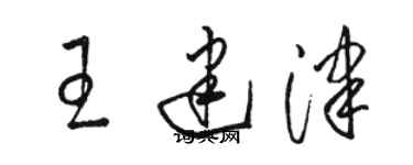 駱恆光王建津草書個性簽名怎么寫