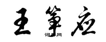 胡問遂王箏應行書個性簽名怎么寫