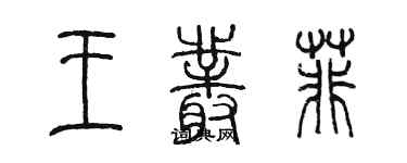 陳墨王叢菲篆書個性簽名怎么寫