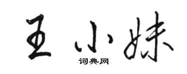 駱恆光王小妹行書個性簽名怎么寫