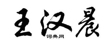 胡問遂王漢晨行書個性簽名怎么寫