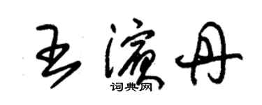 朱錫榮王濱丹草書個性簽名怎么寫