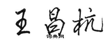 駱恆光王昌杭行書個性簽名怎么寫