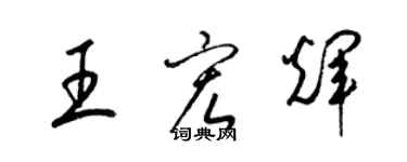 梁錦英王宏輝草書個性簽名怎么寫