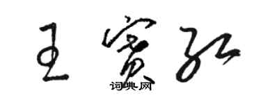 駱恆光王賽紅草書個性簽名怎么寫