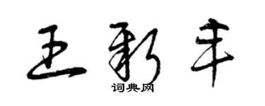 曾慶福王新豐草書個性簽名怎么寫