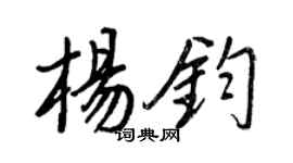 王正良楊鈞行書個性簽名怎么寫