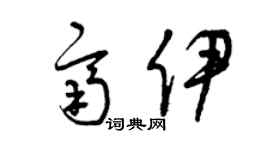 曾慶福齊伊草書個性簽名怎么寫