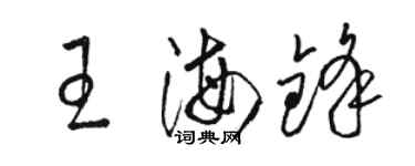 駱恆光王海鋒草書個性簽名怎么寫