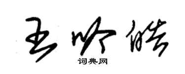 朱錫榮王吟皓草書個性簽名怎么寫