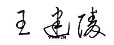 駱恆光王建陵草書個性簽名怎么寫