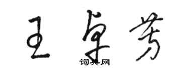 駱恆光王卓芳草書個性簽名怎么寫