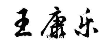 胡問遂王康樂行書個性簽名怎么寫