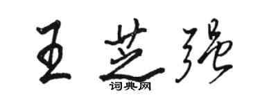 駱恆光王芝強行書個性簽名怎么寫