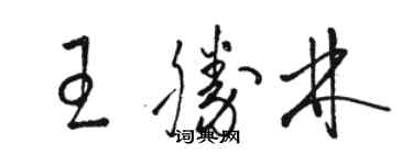 駱恆光王勝林草書個性簽名怎么寫