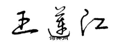 曾慶福王蓮江草書個性簽名怎么寫