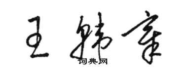 駱恆光王韓章草書個性簽名怎么寫