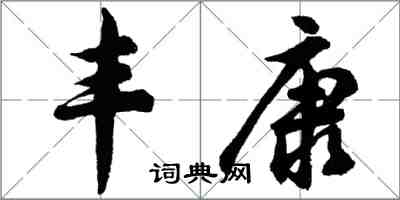 胡問遂豐康行書怎么寫