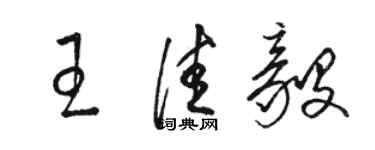 駱恆光王佳毅草書個性簽名怎么寫