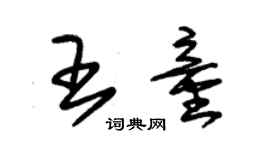 朱錫榮王童草書個性簽名怎么寫