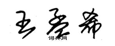 朱錫榮王孟希草書個性簽名怎么寫