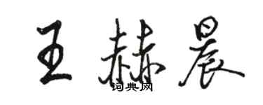 駱恆光王赫晨行書個性簽名怎么寫