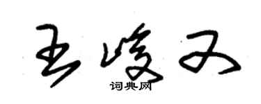 朱錫榮王峻又草書個性簽名怎么寫