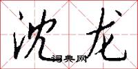 沈龍怎么寫好看