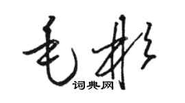 駱恆光毛彬草書個性簽名怎么寫
