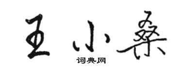 駱恆光王小桑行書個性簽名怎么寫
