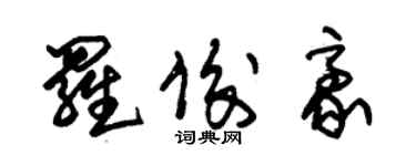 朱錫榮羅俊豪草書個性簽名怎么寫