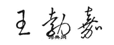 駱恆光王勃嘉草書個性簽名怎么寫