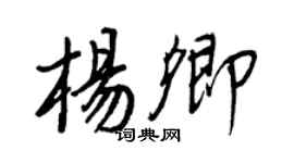 王正良楊卿行書個性簽名怎么寫