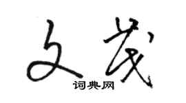 駱恆光文茂草書個性簽名怎么寫