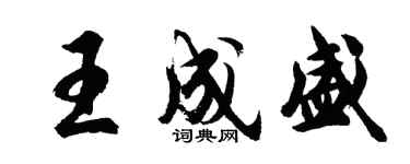 胡問遂王成盛行書個性簽名怎么寫