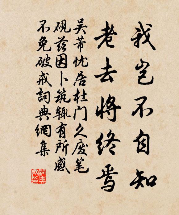吳芾我豈不自知,老去將終焉書法作品欣賞