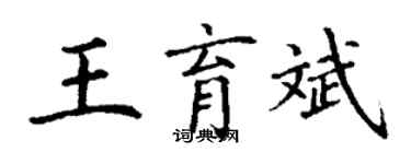 丁謙王育斌楷書個性簽名怎么寫