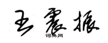 朱錫榮王震振草書個性簽名怎么寫