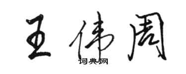 駱恆光王偉周行書個性簽名怎么寫