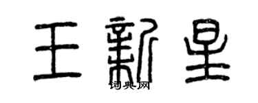 曾慶福王新星篆書個性簽名怎么寫