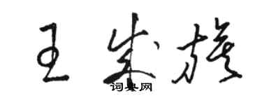 駱恆光王成旗草書個性簽名怎么寫