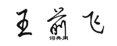 駱恆光王前飛行書個性簽名怎么寫