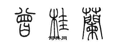 陳墨曾桂蘭篆書個性簽名怎么寫