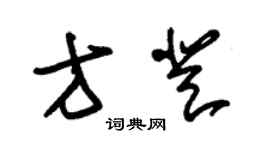 朱錫榮方登草書個性簽名怎么寫